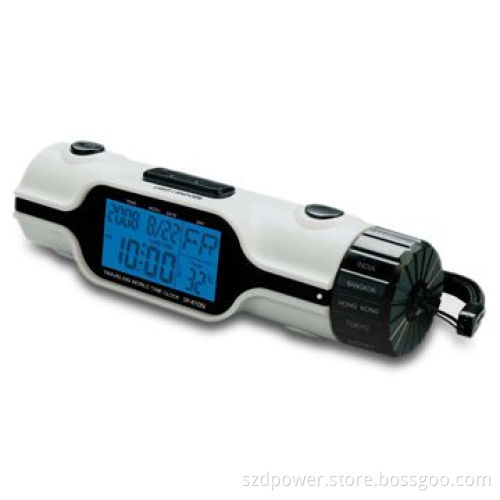 Traveling Clock with LED Flashlight, Countdown Timer Function and Daily Saving Time